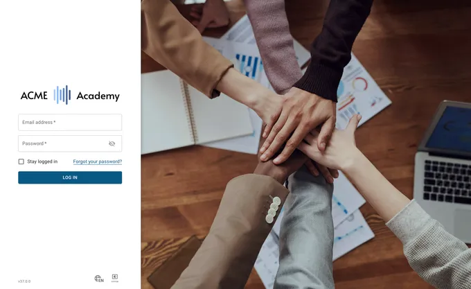 Example login page with ACME logo